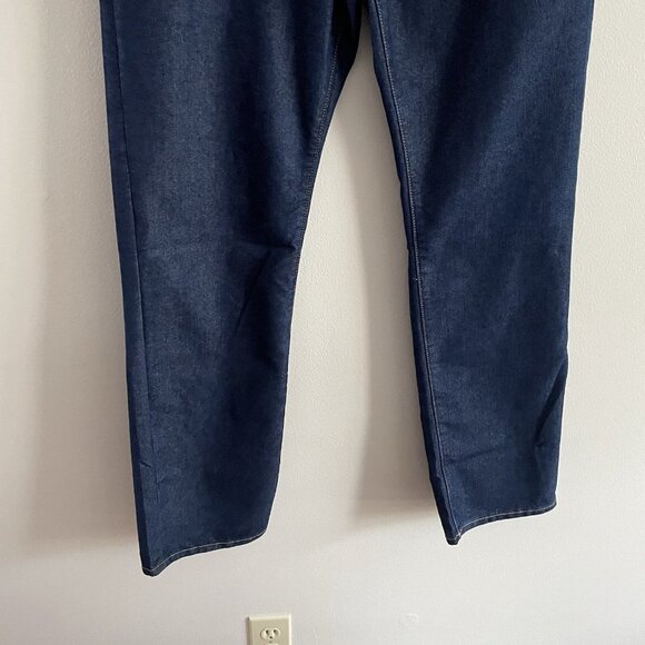 Old Navy Boys 20 Plus Blue Dark Wash Straight Built-In Tough 5 Pocket Jeans NWT - Picture 2 of 9